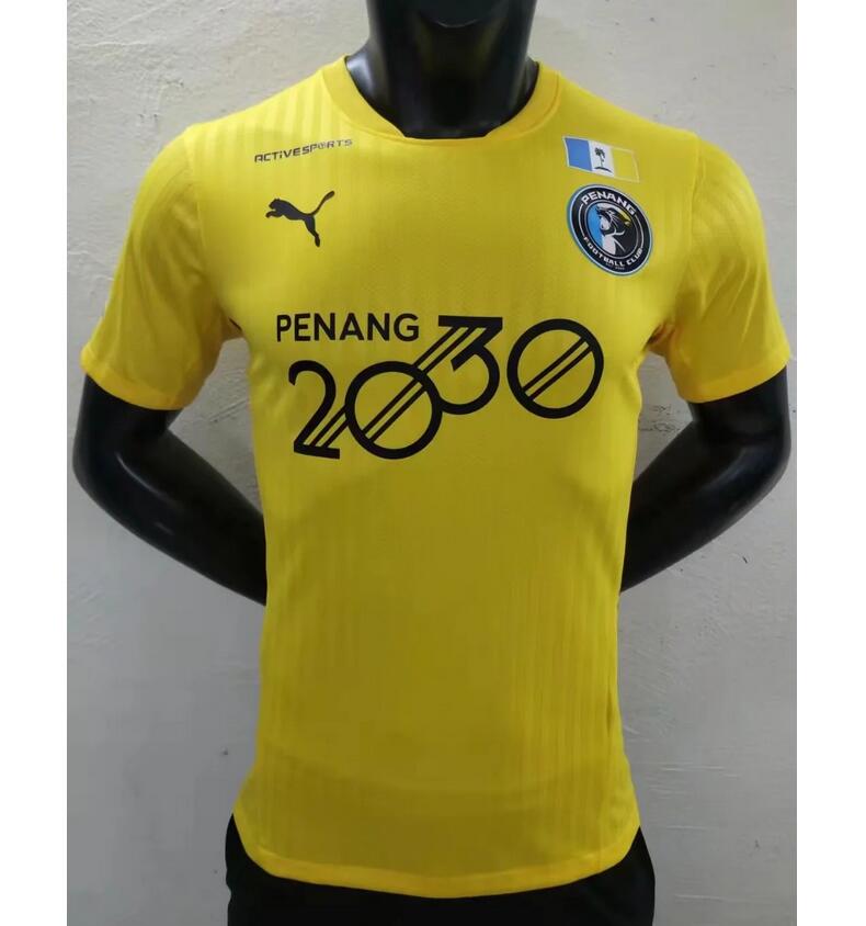 2022/23 FC Penang Yellow Away Kit Soccer Jersey Player Version